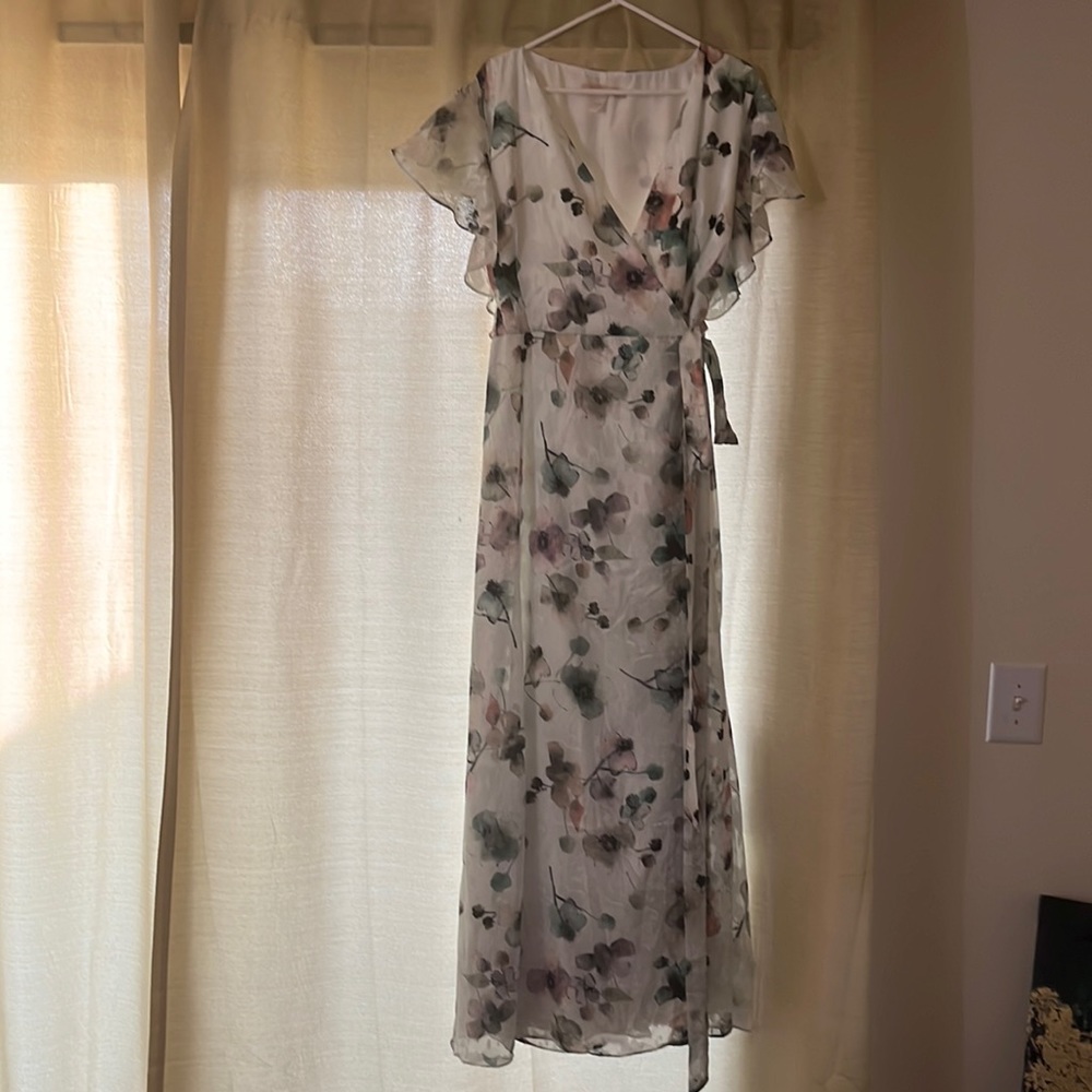 Flower wrap dress